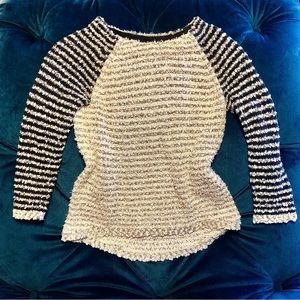LOFT Textured Striped Sweater